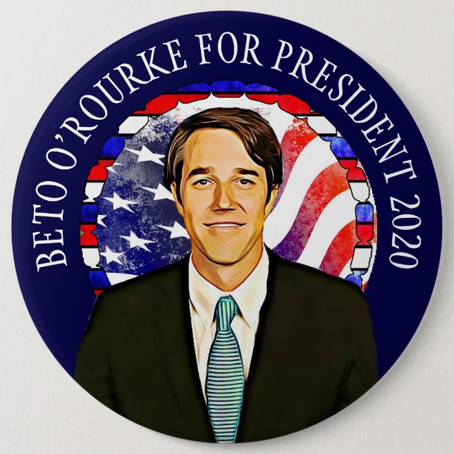 Beto O'Rourke for President 2020 US Election 6 Cm Round Badge (Front)