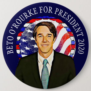 Beto O'Rourke for President 2020 US Election 6 Cm Round Badge