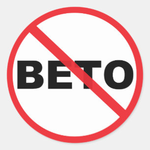 Beto O'Rourke for President Anti Classic Round Sticker