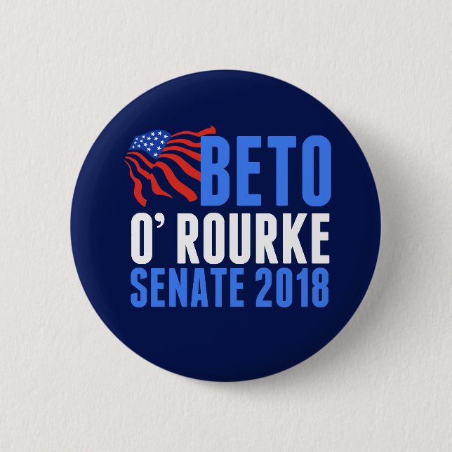 Beto O'Rourke for Senate 2018 6 Cm Round Badge (Front)