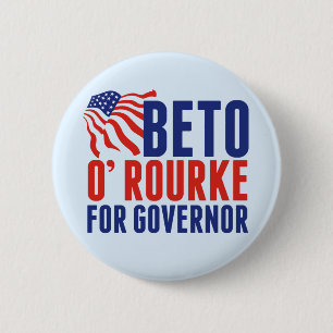 Beto O'Rourke for Texas Governor 2022 Election 6 Cm Round Badge