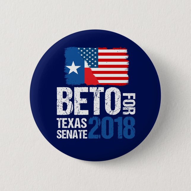 Beto O'Rourke for Texas Senate 2018 Election 6 Cm Round Badge (Front)
