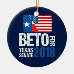 Beto O'Rourke for Texas Senate 2018 Election Ceramic Tree Decoration