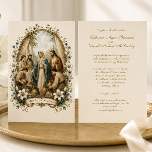 Betrothal of Mary and Joseph Catholic Wedding Invitation