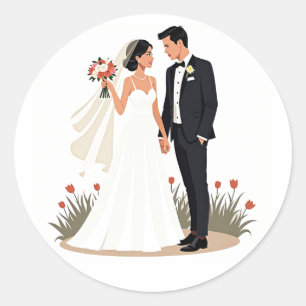 Betrothed Bliss - Wedding Couple Sticker