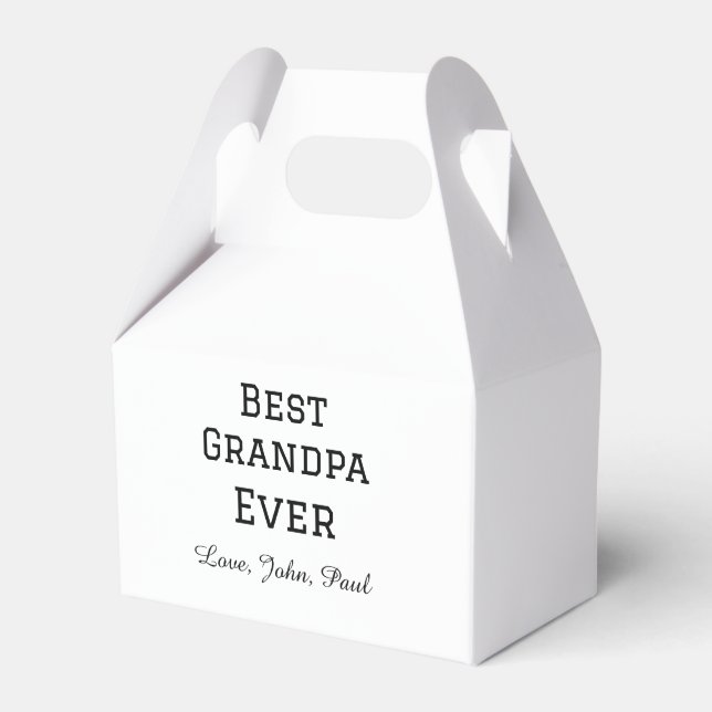 Bets Grandpa ever grandfather gifts simple name Favour Box (Front Side)