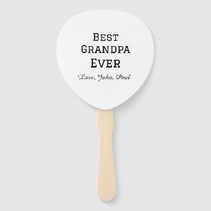 Bets Grandpa ever grandfather gifts simple name Hand Fan
