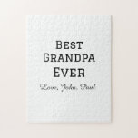 Bets Grandpa ever grandfather gifts simple name Jigsaw Puzzle<br><div class="desc">design</div>