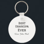 Bets Grandpa ever grandfather gifts simple name Key Ring<br><div class="desc">design</div>