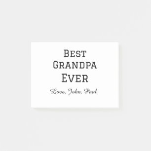 Bets Grandpa ever grandfather gifts simple name Post-it Notes