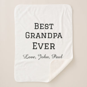 Bets Grandpa ever grandfather gifts simple name Sherpa Blanket