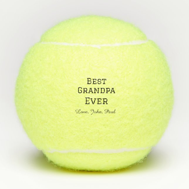 Bets Grandpa ever grandfather gifts simple name Tennis Balls (Front)