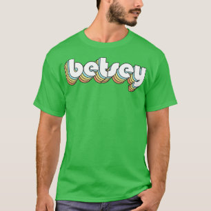 Betsey Retro Rainbow Typography Faded Style 1 T-Shirt