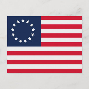 Betsy Ross 13 Stars American Flag Postcard