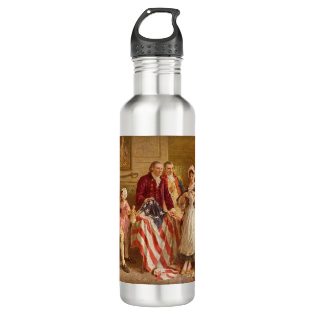 Betsy Ross, 1777 (American History) (USA Patriot) 710 Ml Water Bottle (Front)