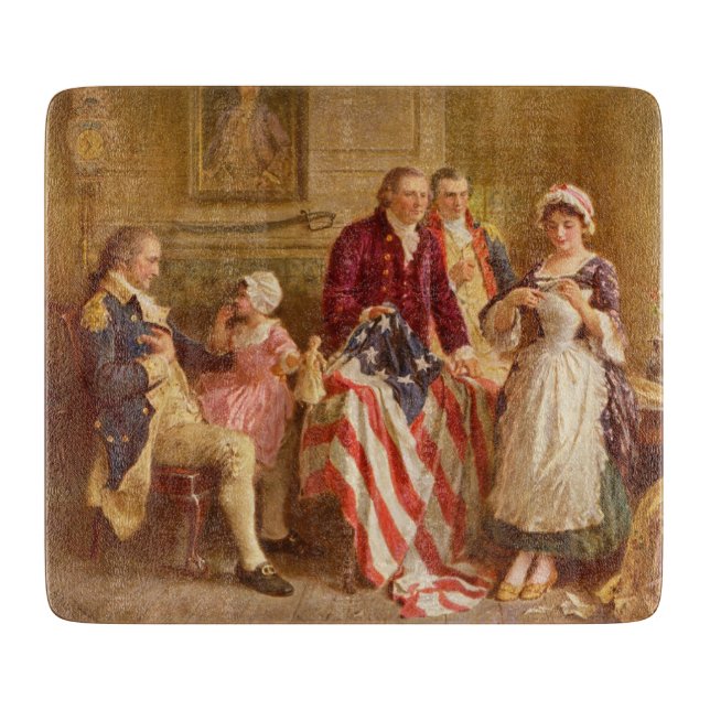 Betsy Ross, 1777 (American History) (USA Patriot) Cutting Board (Front)