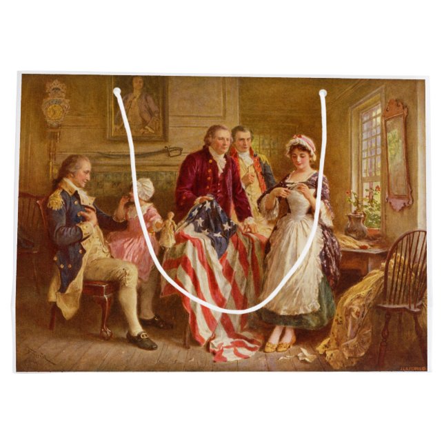 Betsy Ross, 1777 (American History) (USA Patriot) Large Gift Bag (Back)