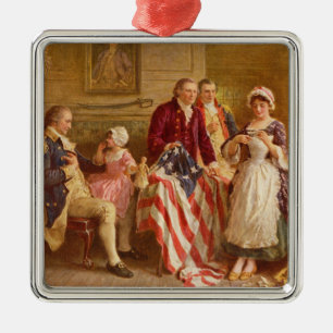 Betsy Ross, 1777 (American History) (USA Patriot) Metal Tree Decoration