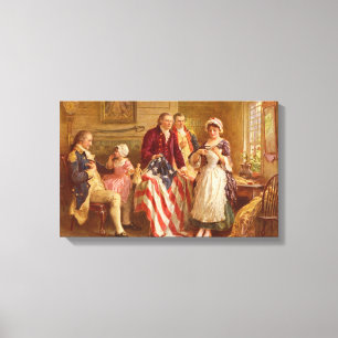 Betsy Ross 1777 by Jean Leon Gerome Ferris Canvas Print