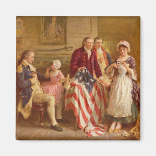 Betsy Ross, 1777 (by Jean Leon Gerome Ferris) Magnet