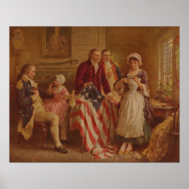 Betsy Ross, 1777, JLG Ferris, c1930 Poster (Front)