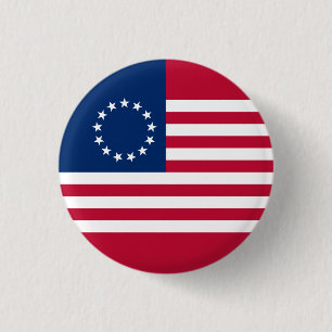 Betsy Ross American Flag 3 Cm Round Badge