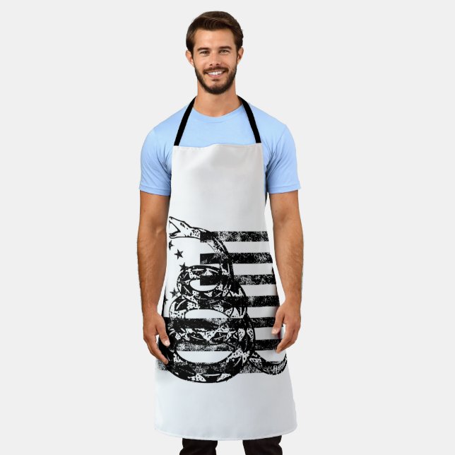 Betsy Ross American Flag and Snake Apron (Worn)