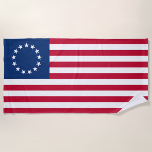 Betsy Ross American Flag Beach Towel