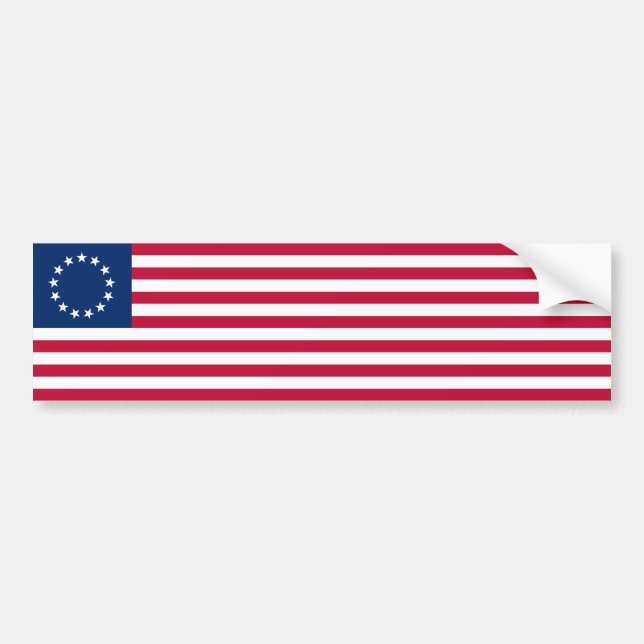 Betsy Ross American Flag Bumper Sticker (Front)