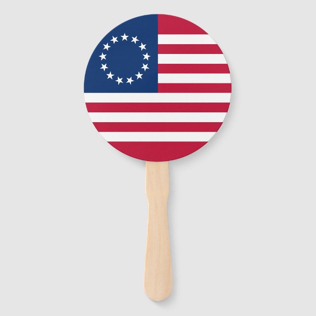 Betsy Ross American Flag Hand Fan (Front)