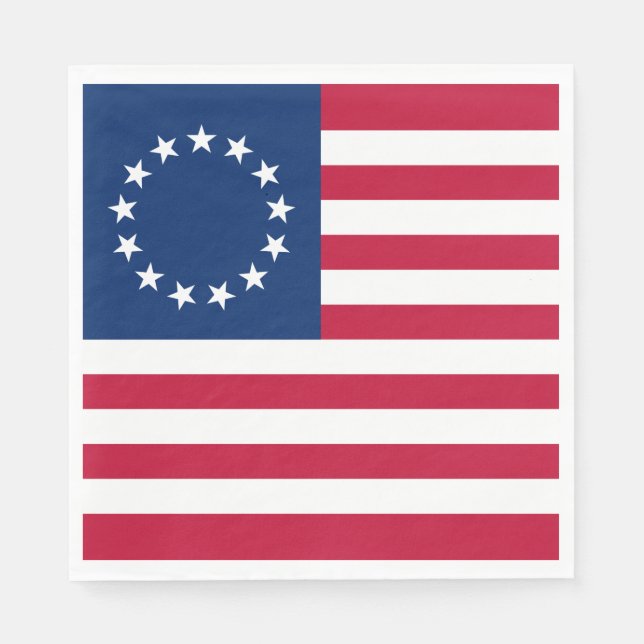 Betsy Ross American Flag Napkin (Front)