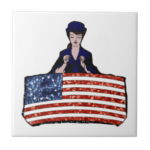 betsy ross american flag tile