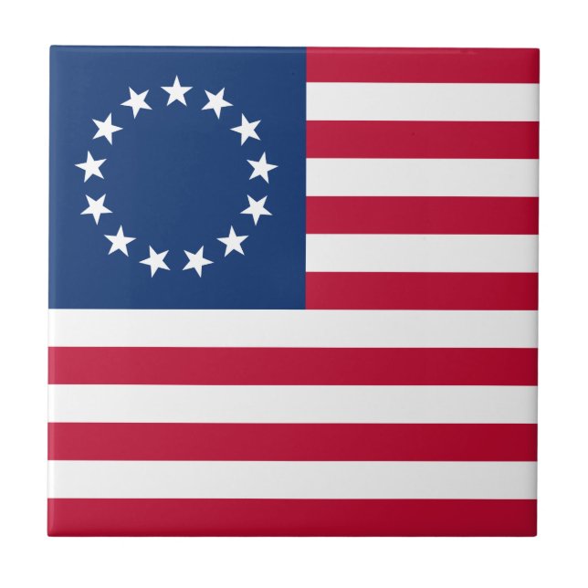 Betsy Ross American Flag Tile (Front)