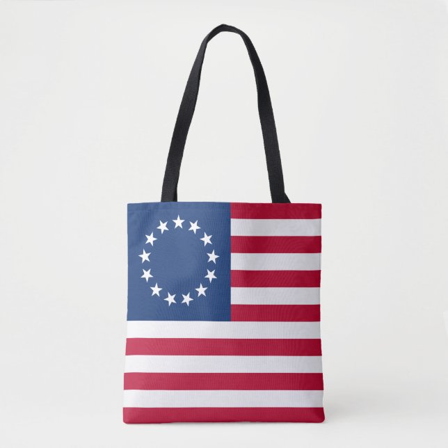 Betsy Ross American Flag Tote Bag (Front)