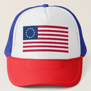 Betsy Ross American Flag Trucker Hat
