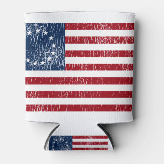 Betsy Ross American Flag Vintage Can Cooler