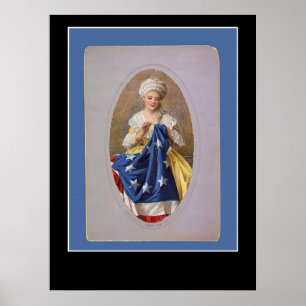 Betsy Ross and The Flag Poster
