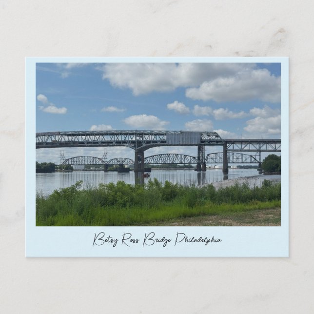 Betsy Ross Bridge Philadelphia Postcard  (Front)
