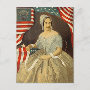 Betsy Ross First American Flag Vintage Portrait US Postcard
