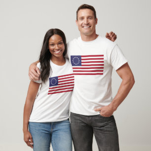 Betsy Ross Flag 13 Star American Flag 1776 T-Shirt
