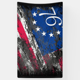 Betsy Ross Flag 1776 Patriotic 4th of July Banner
