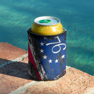 Betsy Ross Flag 1776 Patriotic 4th of July Can Cooler