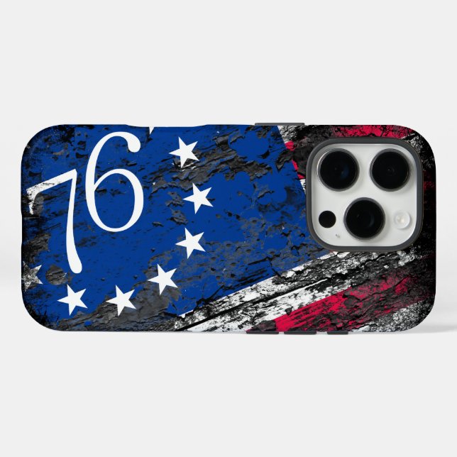 Betsy Ross Flag 1776 Patriotic 4th of July Case-Mate iPhone Case (Back (Horizontal))