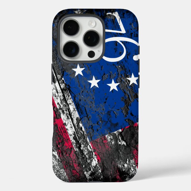 Betsy Ross Flag 1776 Patriotic 4th of July Case-Mate iPhone Case (Back)