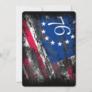 Betsy Ross Flag 1776 Patriotic 4th of July Invitation