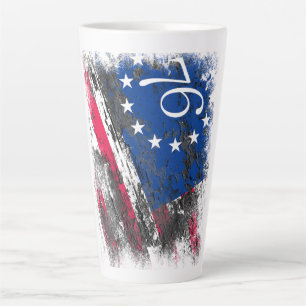 Betsy Ross Flag 1776 Patriotic 4th of July Latte Mug