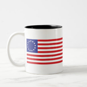 Betsy-Ross-Flag.-1776 Two-Tone Coffee Mug