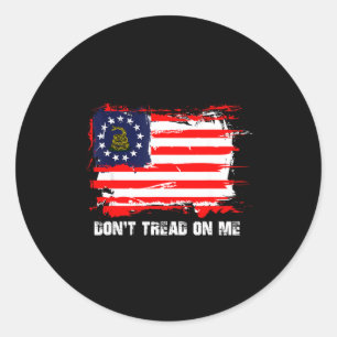 Betsy Ross Flag Don't Tread Patriot On Me  Classic Round Sticker
