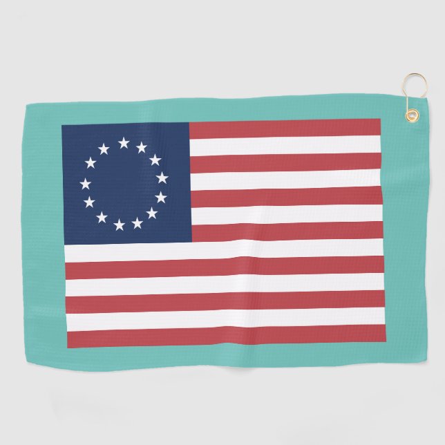 BETSY ROSS FLAG GOLF TOWEL PATRIOTIC (Horizontal)