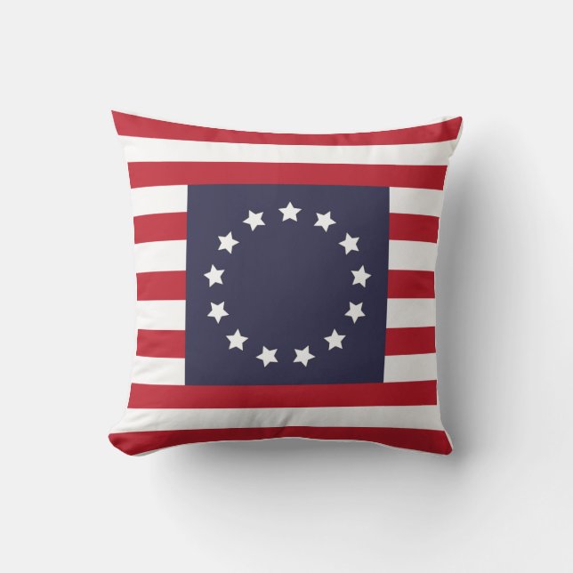 Betsy Ross Flag-inspired Cushion (Front)